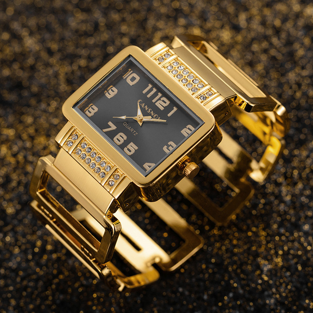 Jewelry Watches Gold - Cansnow Rectangle Ladies Wristwatch Gold Silver
