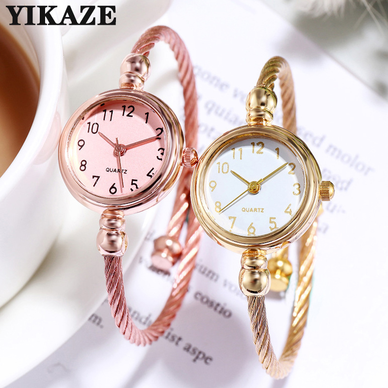 Jewelry Watches Gold - YIKAZE Women Watches Small Gold Bangle