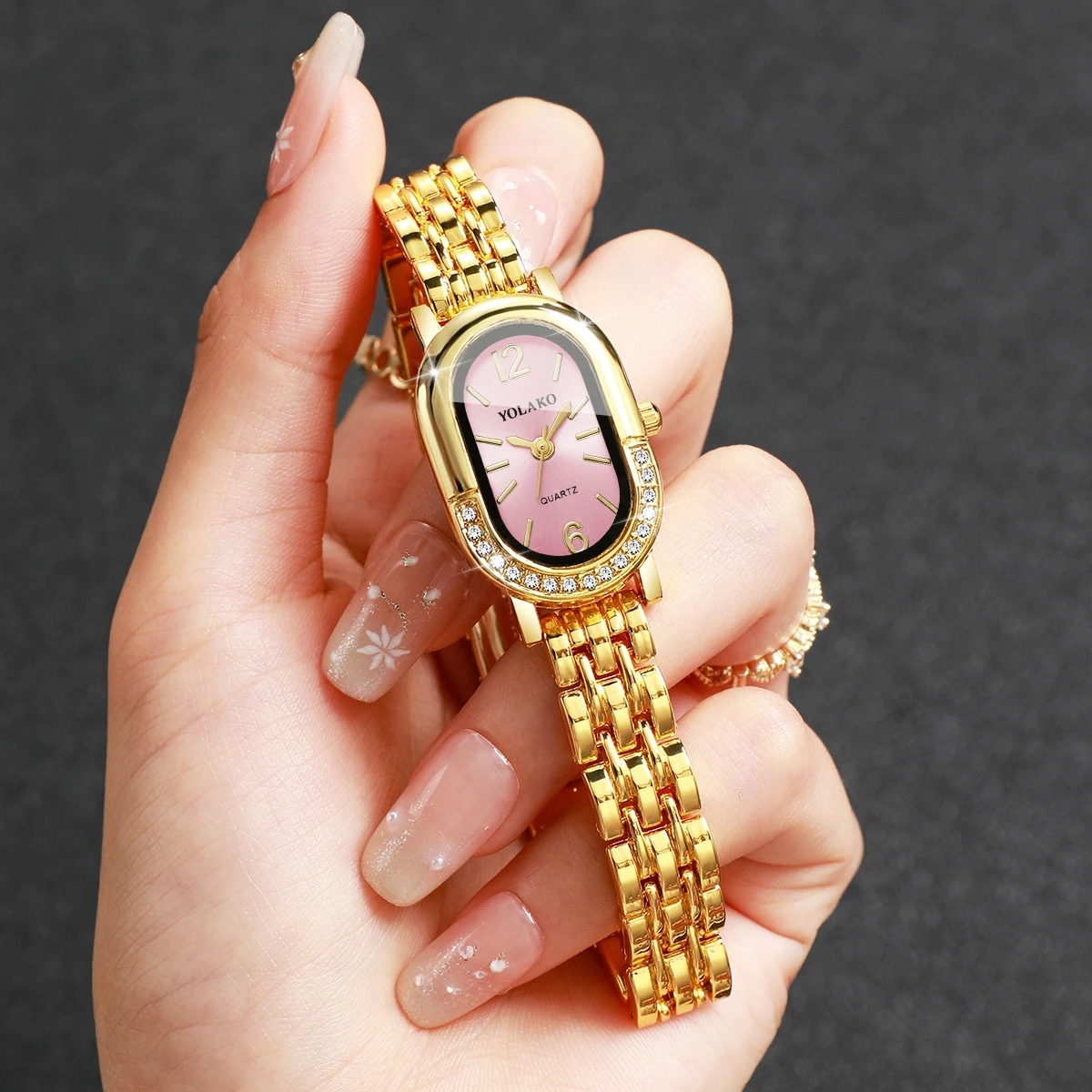 Jewelry Watches Gold - Luxury Rhinestone Women Quartz Watch Fashion