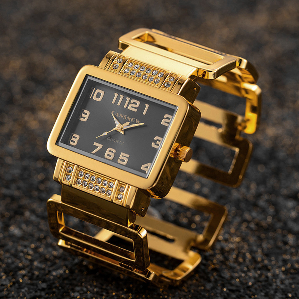 Cansnow Rectangle Ladies Wrist - огляд і ціна Jewelry Watches Gold