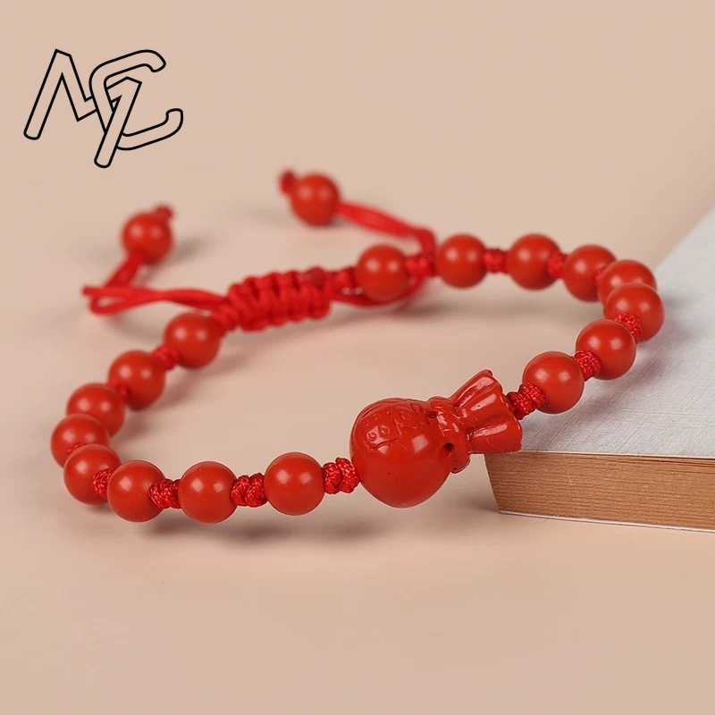 Genuine Red Cinnabar Lion Danc - огляд і ціна Gemstone Bracelet Healing