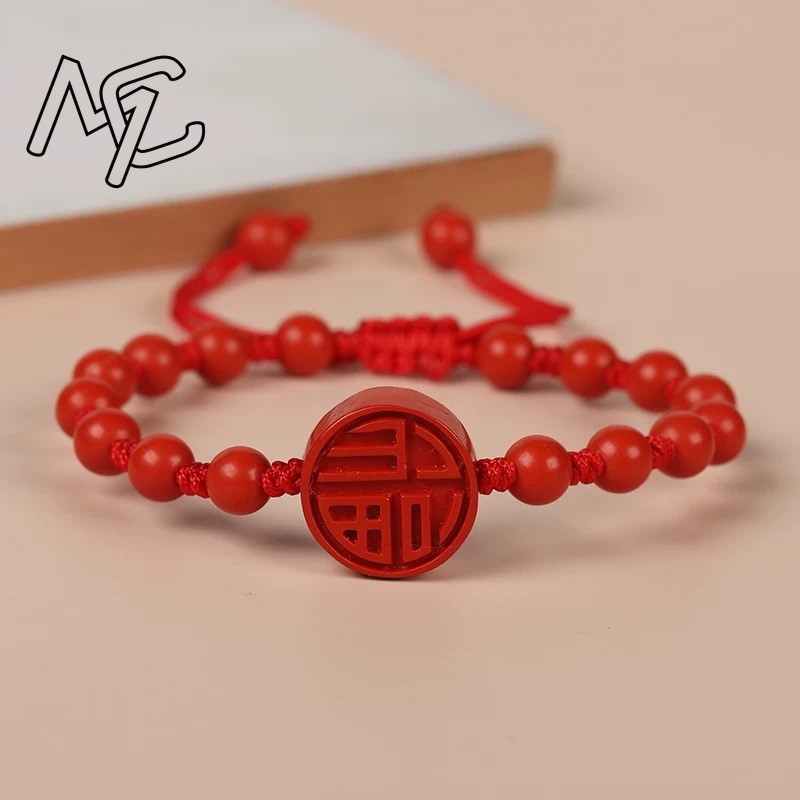 Genuine Red Cinnabar Lion Danc - огляд і ціна Gemstone Bracelet Healing