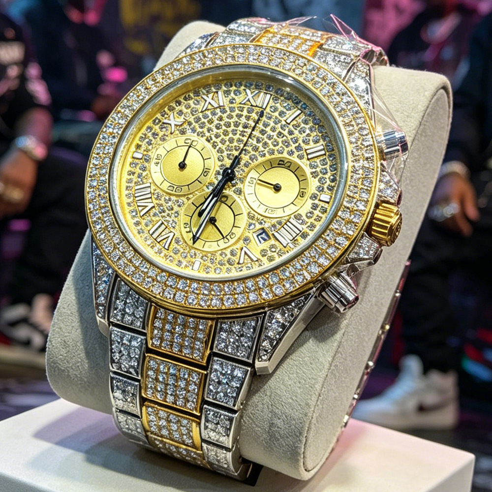 NO Logo Silver Gold Full Diamo - огляд і ціна Jewelry Watches Brands