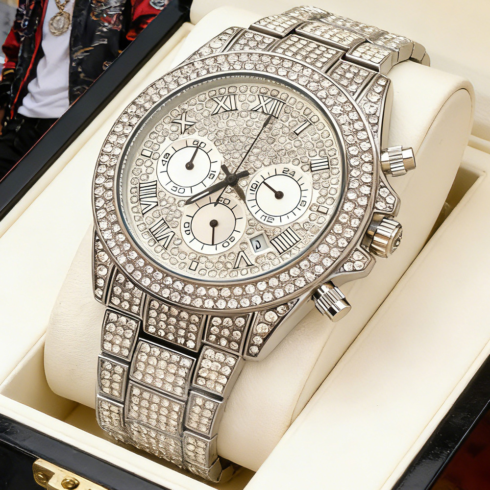 NO Logo Silver Gold Full Diamo - огляд і ціна Jewelry Watches Brands