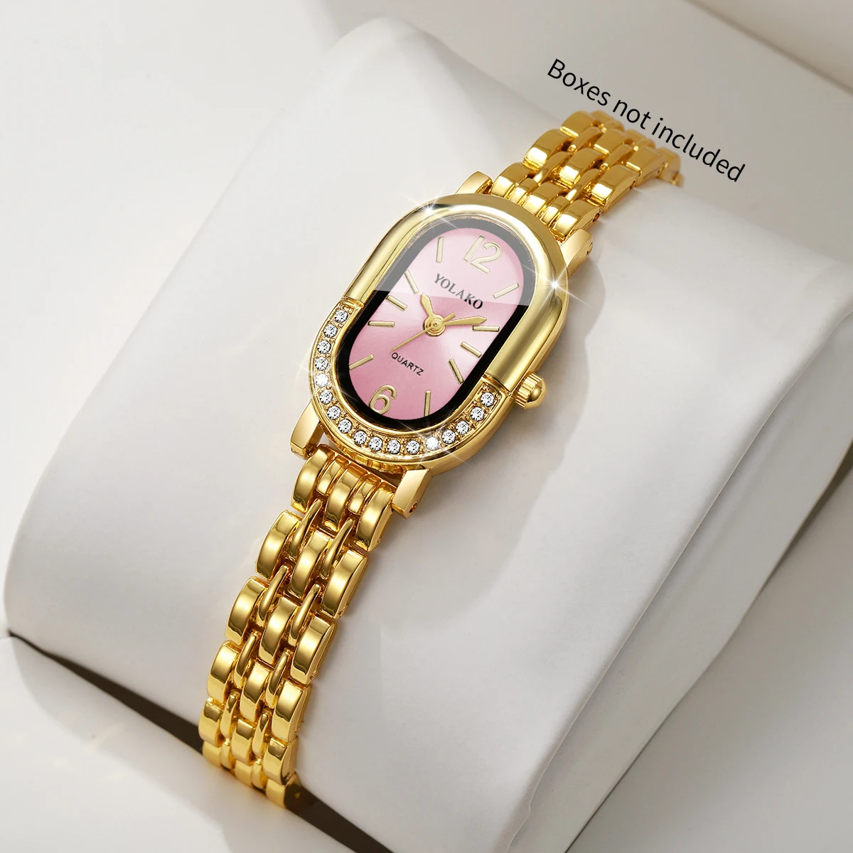 Luxury Rhinestone Women Quartz - огляд і ціна Jewelry Watches Gold