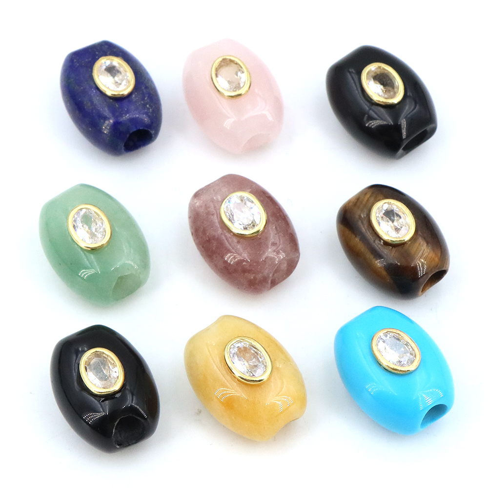 Natural Stone Big Hole Flat Bu - огляд і ціна Gemstone Bracelet Healing