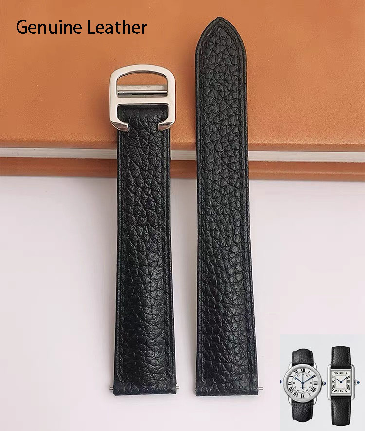 Genuine Leather Watch Strap Su - огляд і ціна Cartier Watch Santos