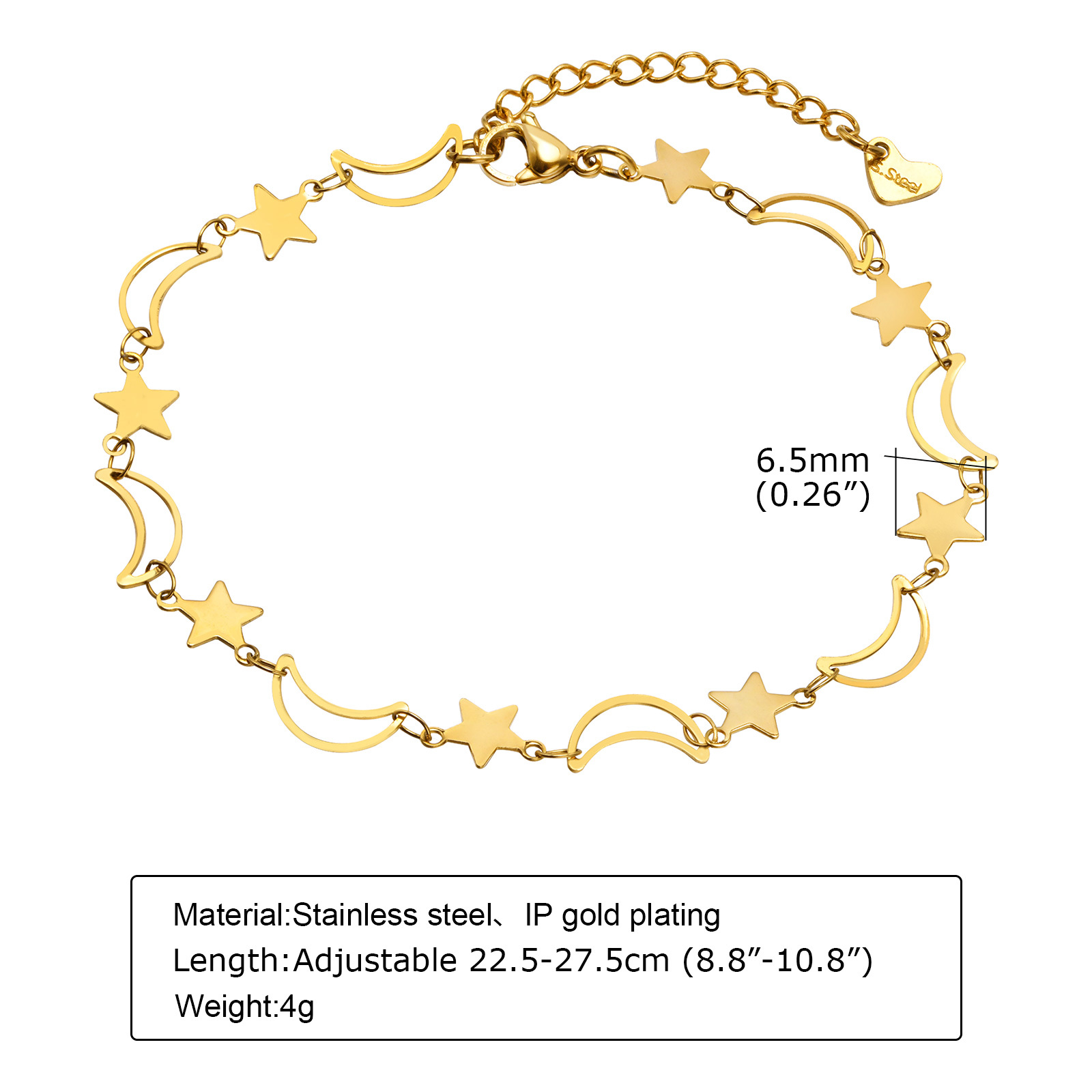 Dainty Hollow Star Moon Anklet - огляд і ціна Jc Jewelry & Watches Photos
