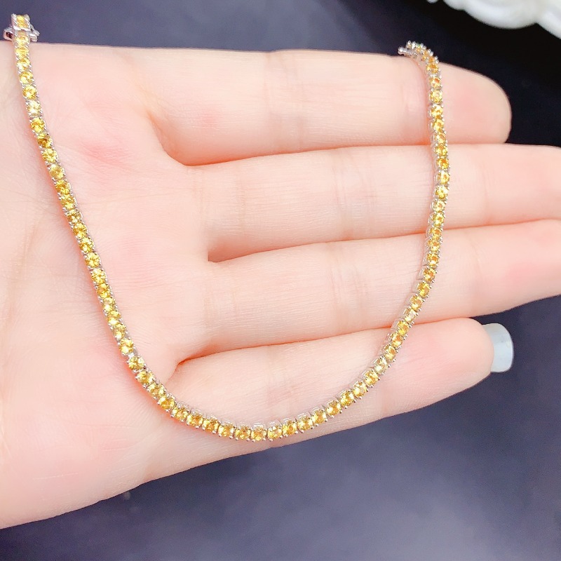Natural  Citrine Tennis Bracel - огляд і ціна Gemstone Bracelet Healing
