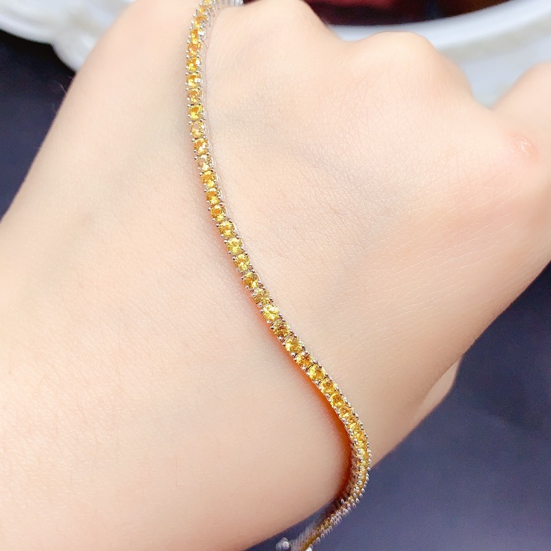 Natural  Citrine Tennis Bracel - огляд і ціна Gemstone Bracelet Healing