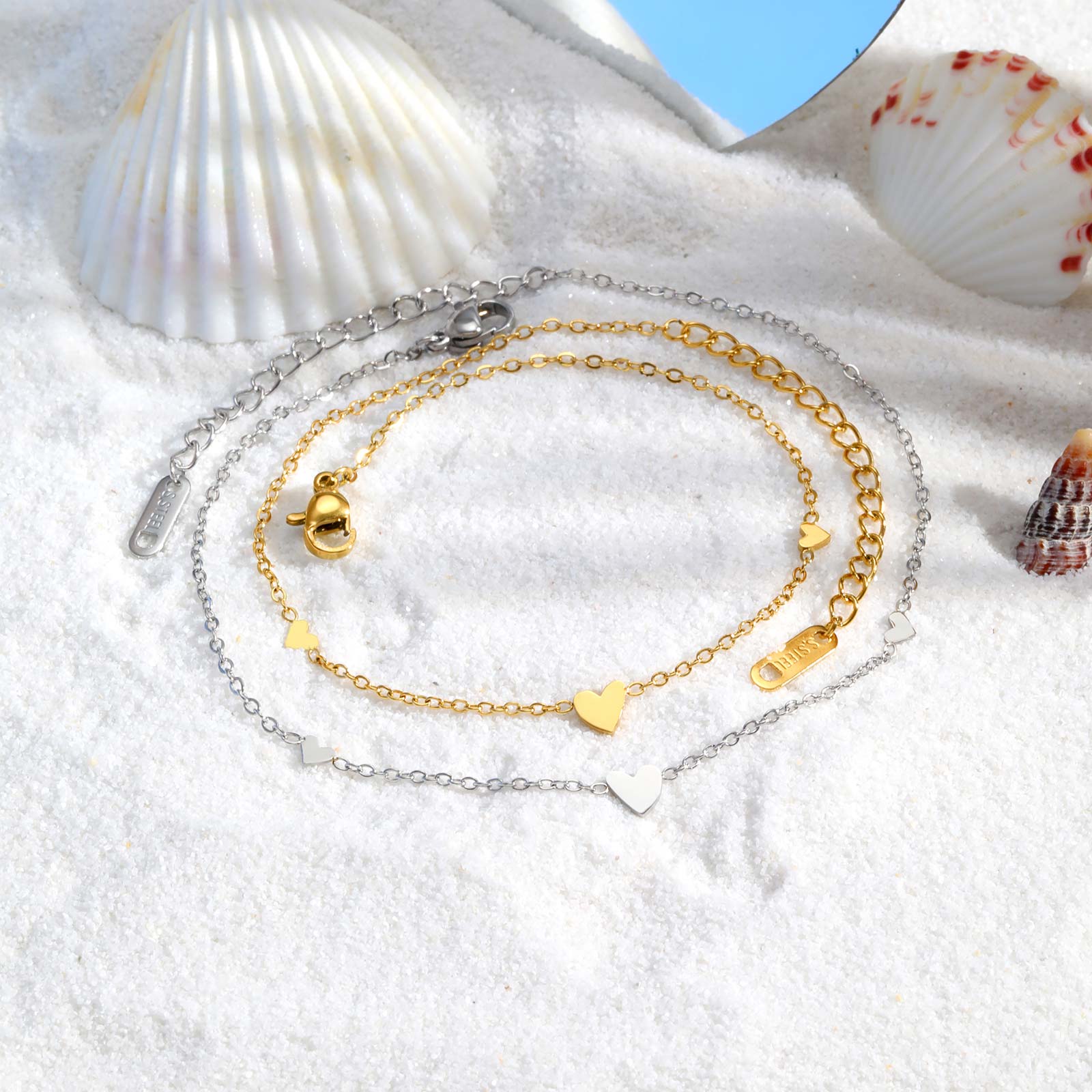 Stainless Steel Heart Anklets  - огляд і ціна Jc Jewelry & Watches Photos