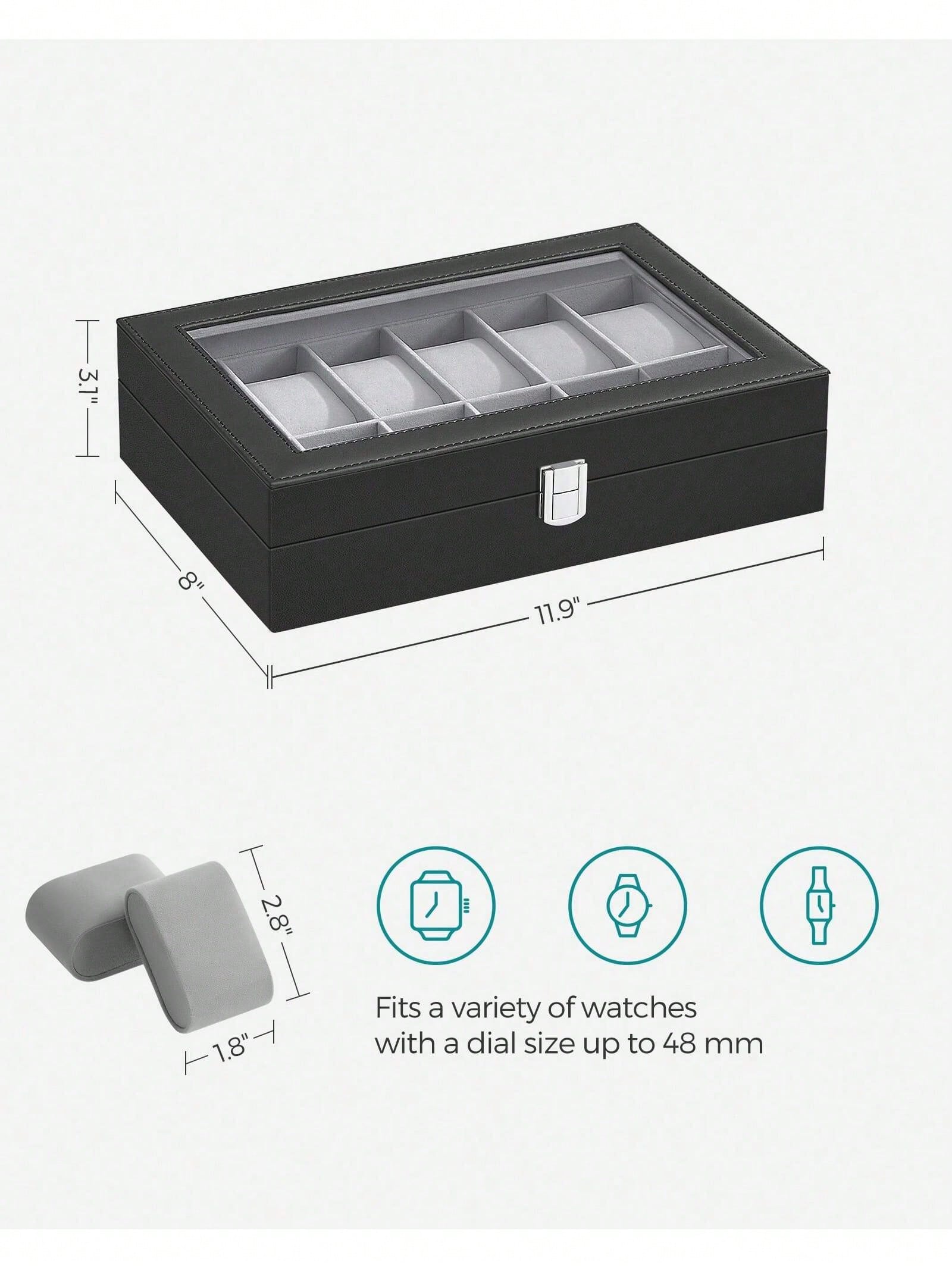 12-Slot Lockable Watch Box wit - огляд і ціна Jewels On Watches