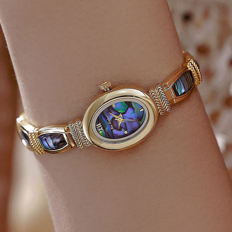 Oval Dial Women Bracelet Watch - огляд і ціна Jewelry Watches Gold