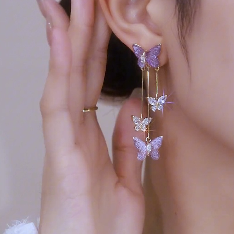 Silver Color Needle Purple But - огляд і ціна Jewelry & Watches Review