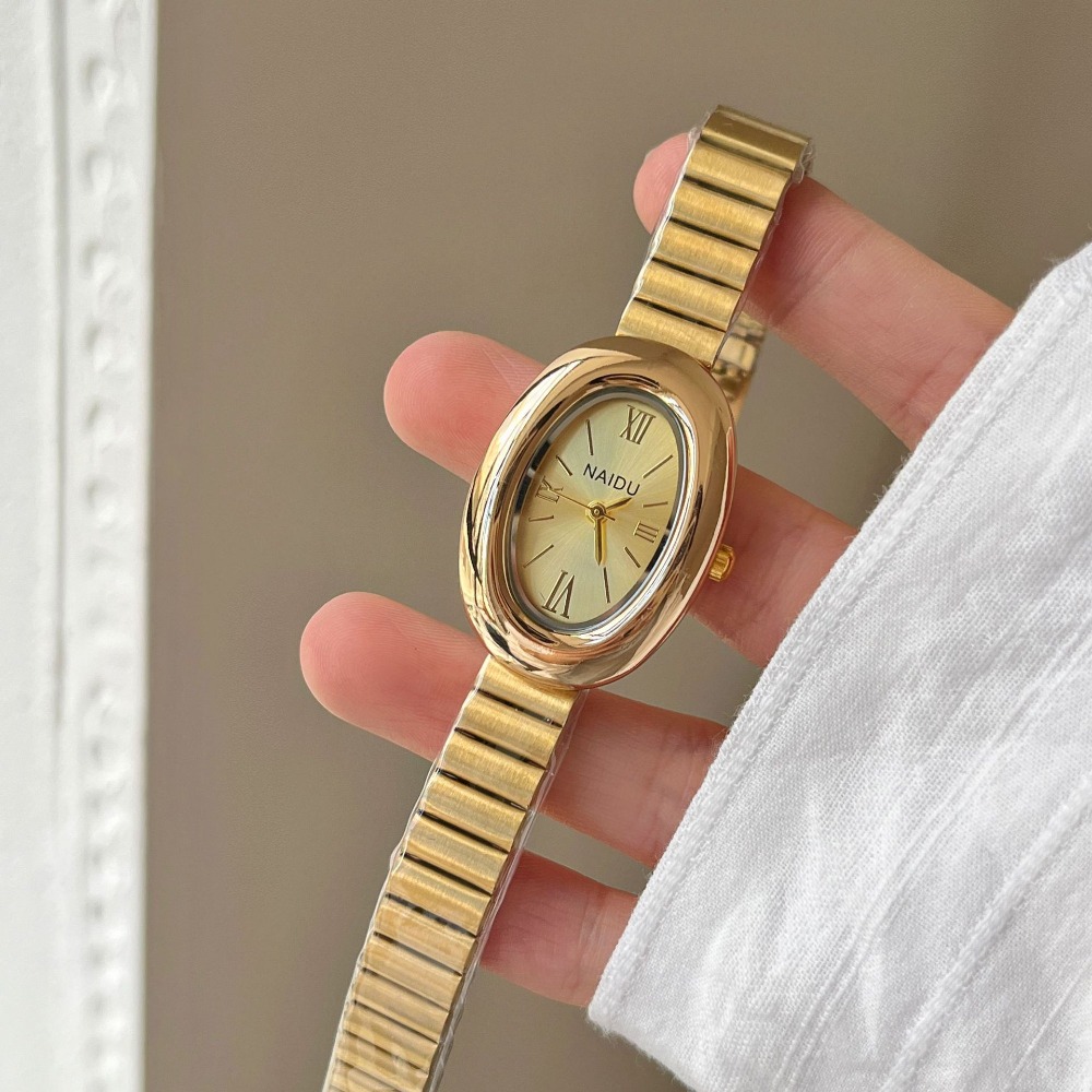Luxury Brand Gold Oval Women Q - огляд і ціна Jewelry Watches Gold