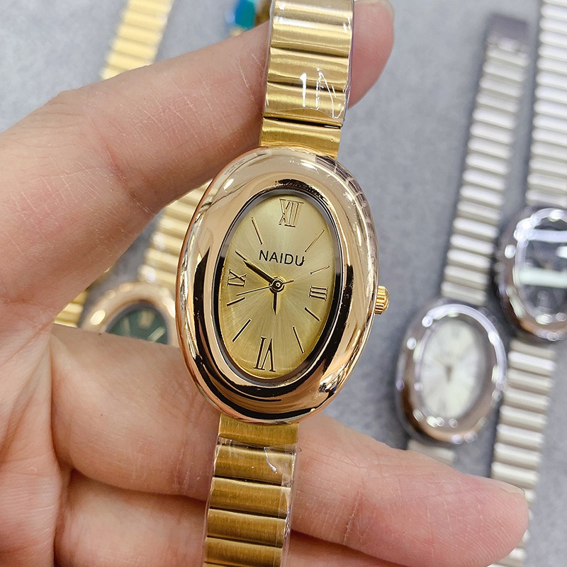 Luxury Brand Gold Oval Women Q - огляд і ціна Jewelry Watches Gold