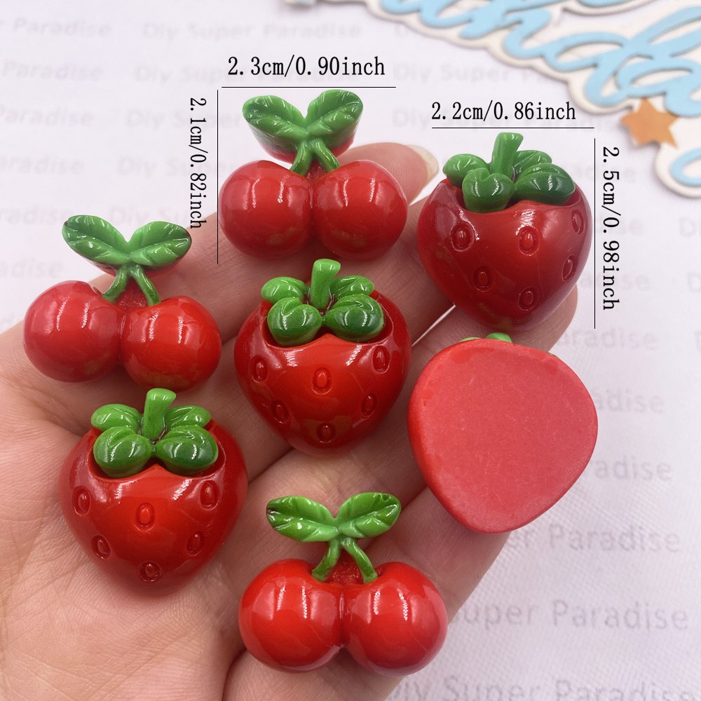 8PCS Resin Kawaii Colorful Red - огляд і ціна Paradise Jewelry & Watches Llc