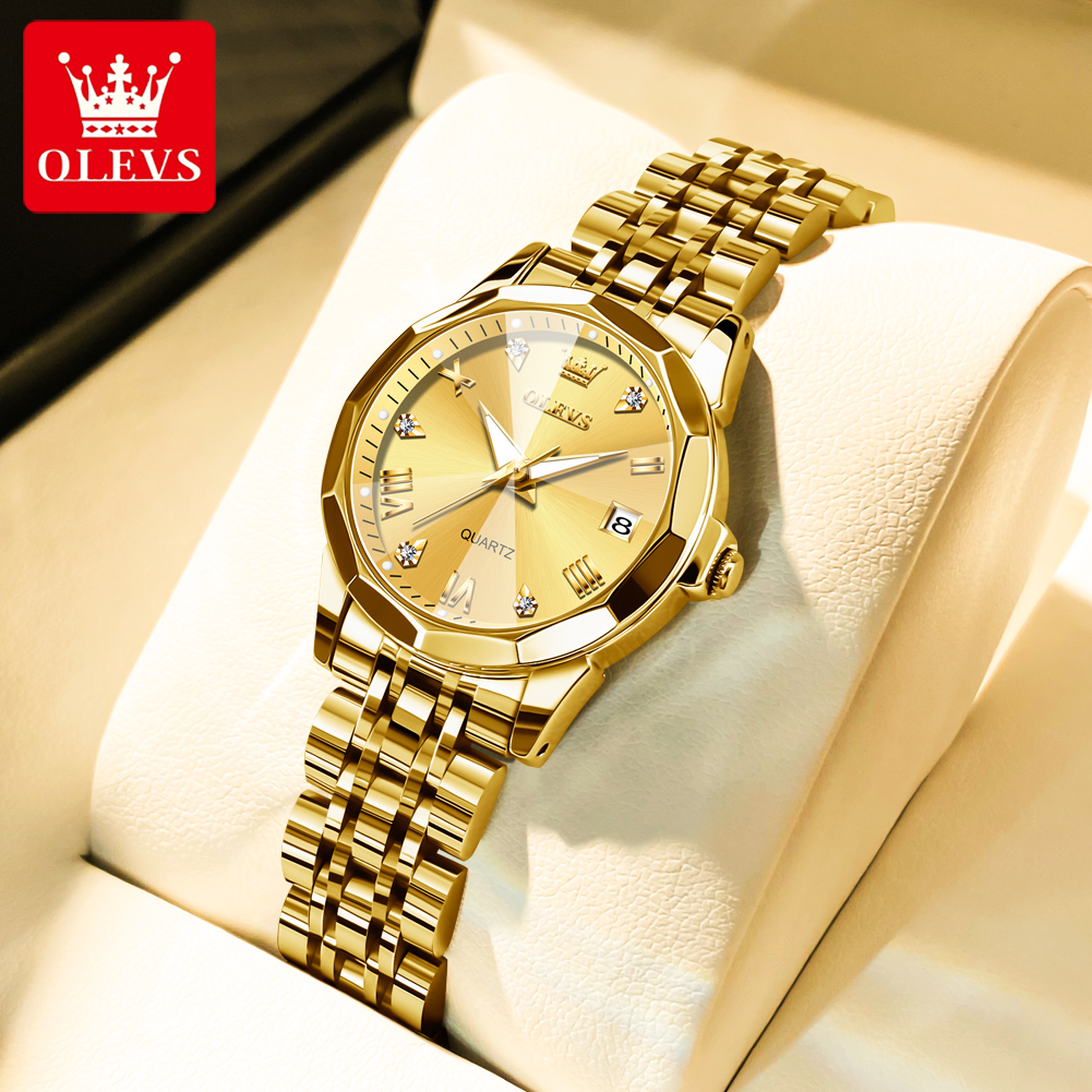 OLEVS Fashion Golden Watch for - огляд і ціна Jewelry Watches Gold
