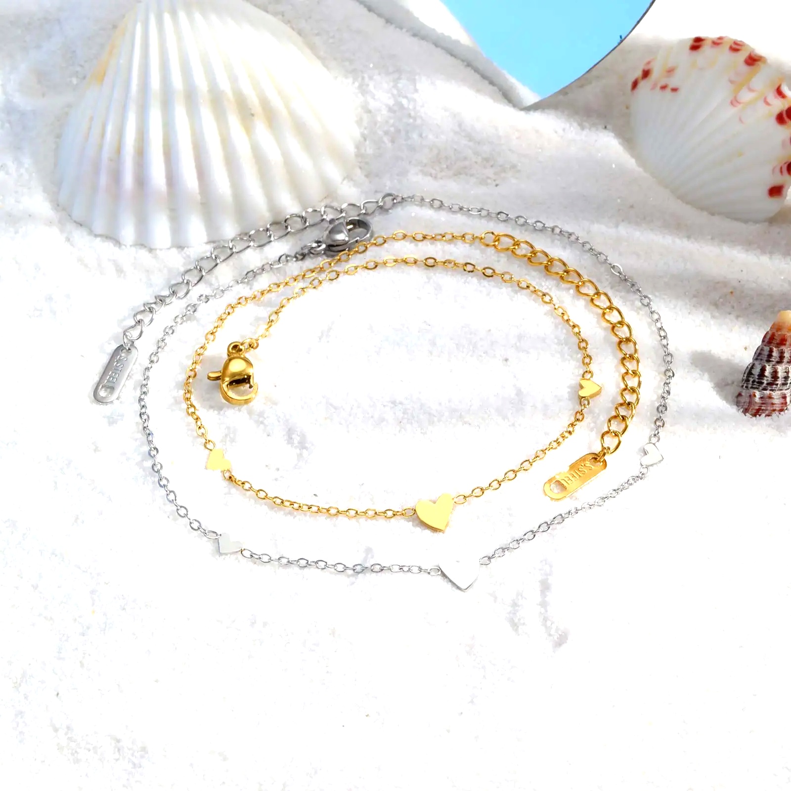 Stainless Steel Heart Anklets  - огляд і ціна Jc Jewelry & Watches Photos