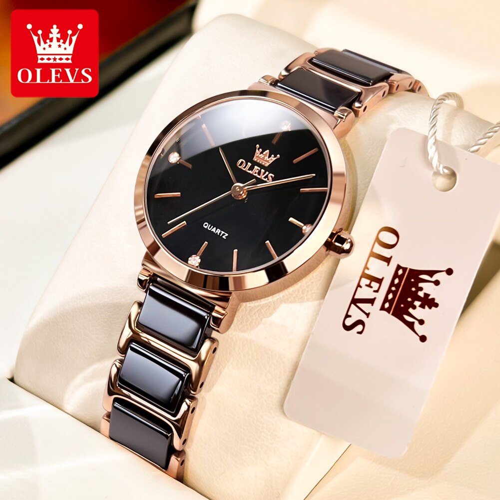 OLEVS Fashion Women Watches Re - огляд і ціна Jewelry Watches Gold
