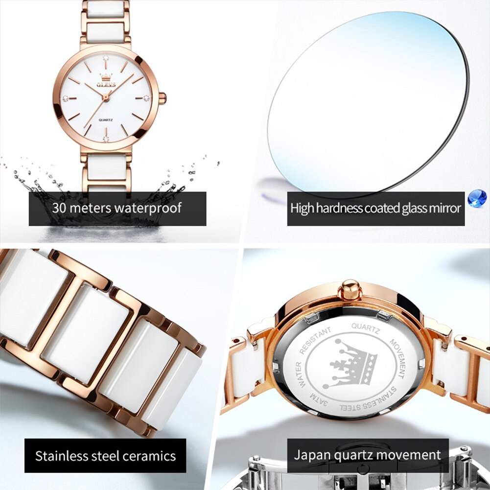 OLEVS Fashion Women Watches Re - огляд і ціна Jewelry Watches Gold